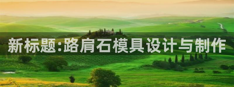 太阳成集团游戏是正规平台嚒：新标题:路肩石模具设计与制作