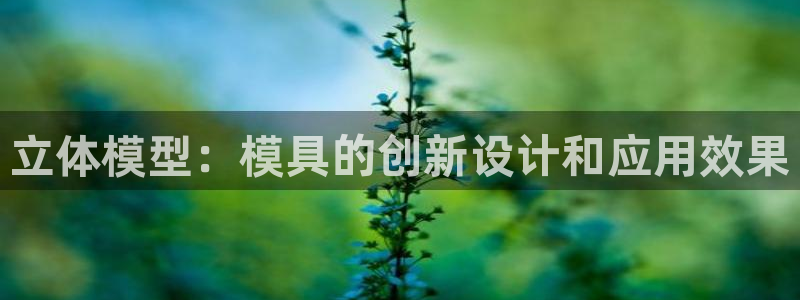 太阳成娱乐集团：立体模型：模具的创新设计和应用效果