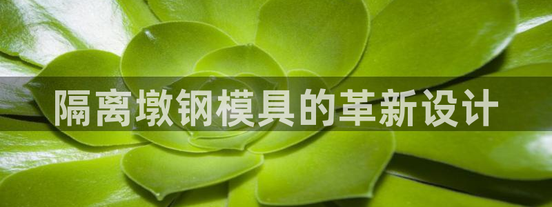 太阳gg在线测速登录：隔离墩钢模具的革新设计